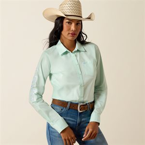 Ariat Ladies Team Kirby Dusty Aqua Shirt