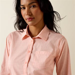Ladies L/S Tropical Peach Ariat Shirt