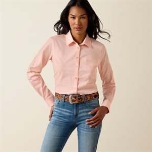 Ladies L/S Tropical Peach Ariat Shirt