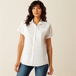 Ladies S/S Ventek White Shirt Ariat
