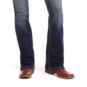Ladies Md Rise Boot Entwined Marine Jeans