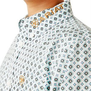 Boys L/S Franklin Blue/Brown Ariat Shirt