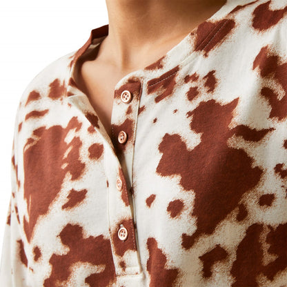 Ladies Relaxed Henely L/S Top Paint Ariat