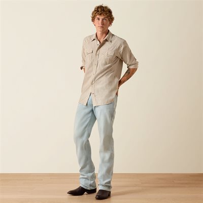Mens L/S Snap Sand Ariat Shirt