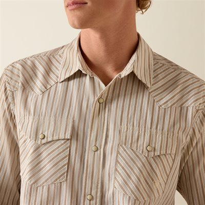 Mens L/S Snap Sand Ariat Shirt