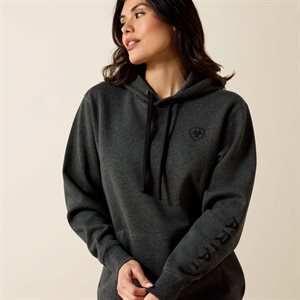 Ladies Charcoal Logo 2.0 Hoodie Ariat