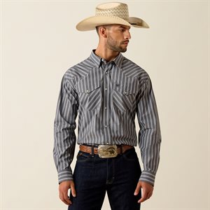 Ariat Men Theron grey Stripe Shirt