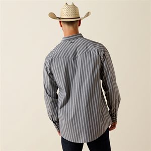 Ariat Men Theron grey Stripe Shirt