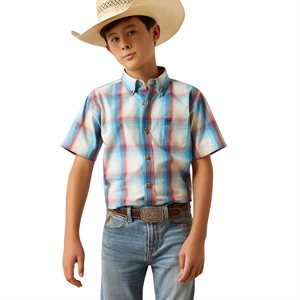 Boys S/S Pro Sunny Blue Ariat Shirt