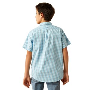 Boys S/S Pro Sloane Blue Ariat Shirt