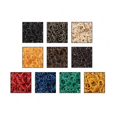 Élastiques à tresser marrons – Lot de 1000