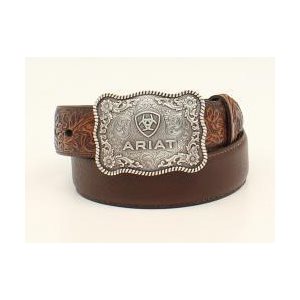 Ceinture florale de 3,2 cm marron