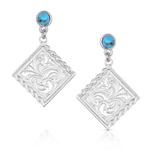 Twisted Edge Square earring