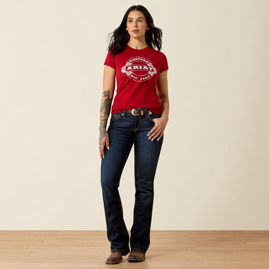 Ariat women t-shirt Western 1993 garnet