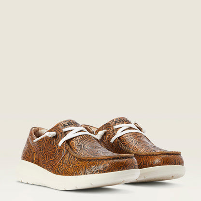Soulier Ladies Ariat Hilo Brun Floral Emboss