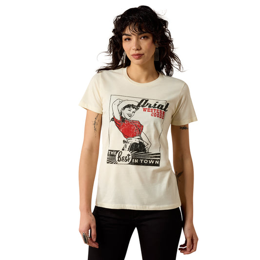 Women t-shirt Best in town Ariat